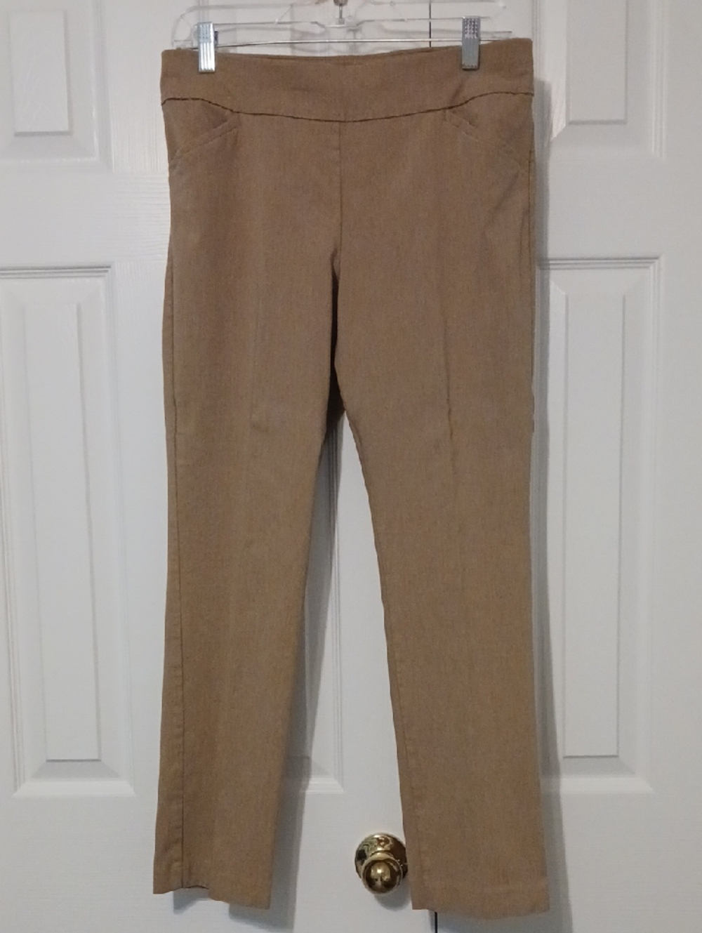 Talbots Camel/Tan Pull On Straight-Leg Pants